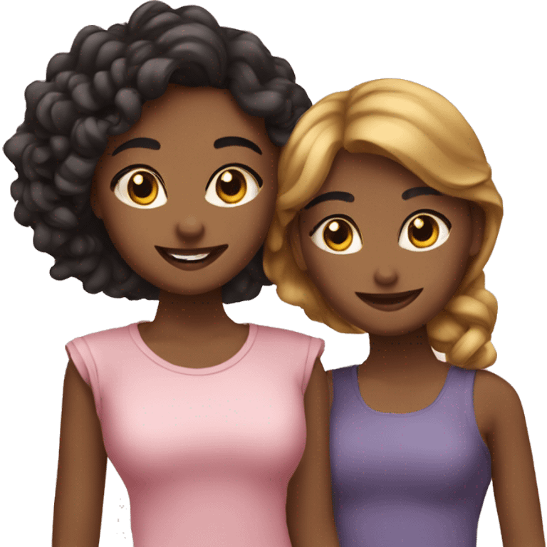 trio of friends girls emoji