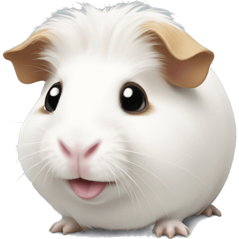 White guinea pig smiling emoji