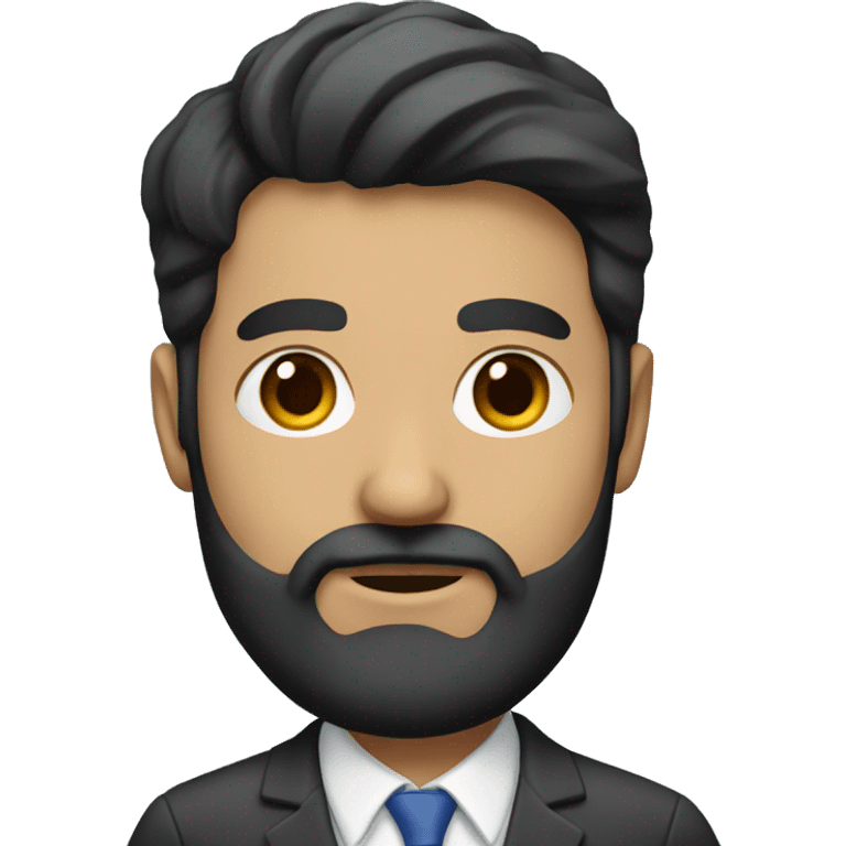 a teacher with black hair and beard  emoji