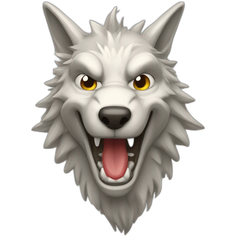 Loup mélange dragon emoji