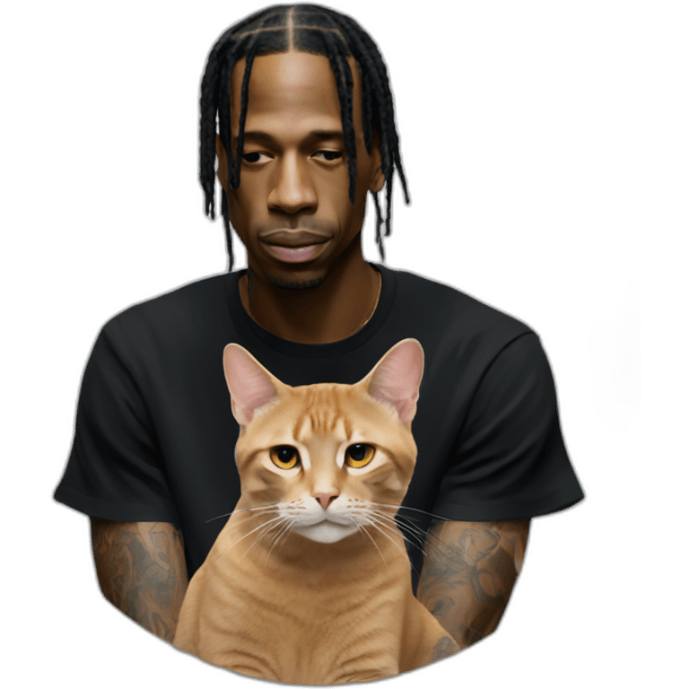 travis scott with cat emoji