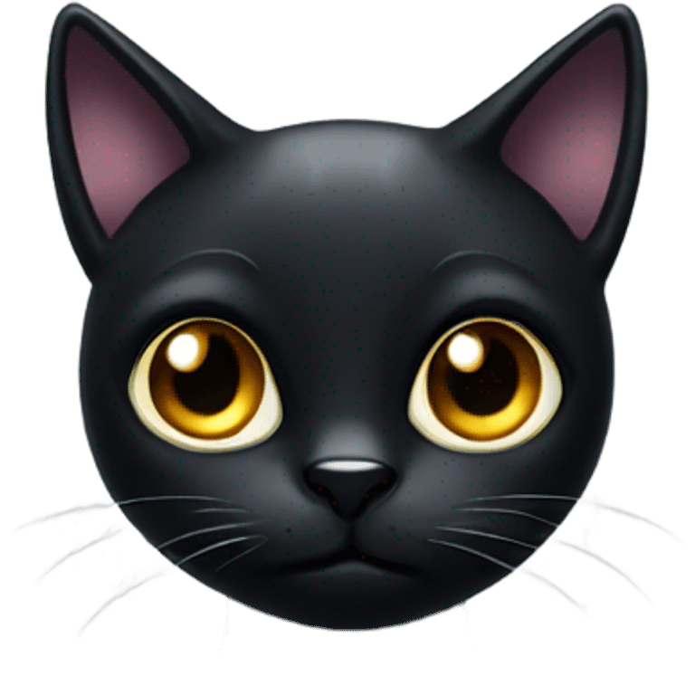 Black cat in love  emoji