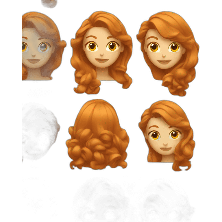 femme cheveux roux emoji