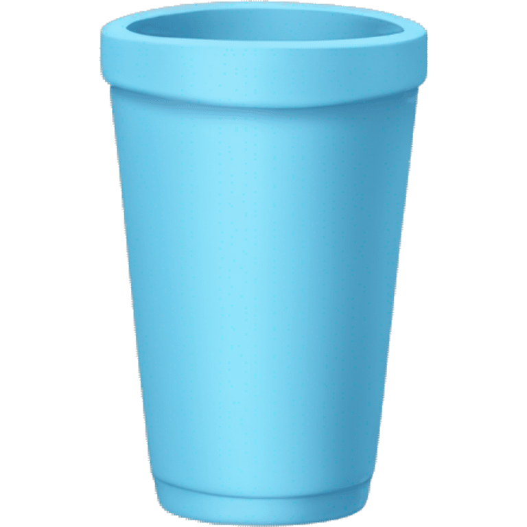 Light blue tumbler without face emoji