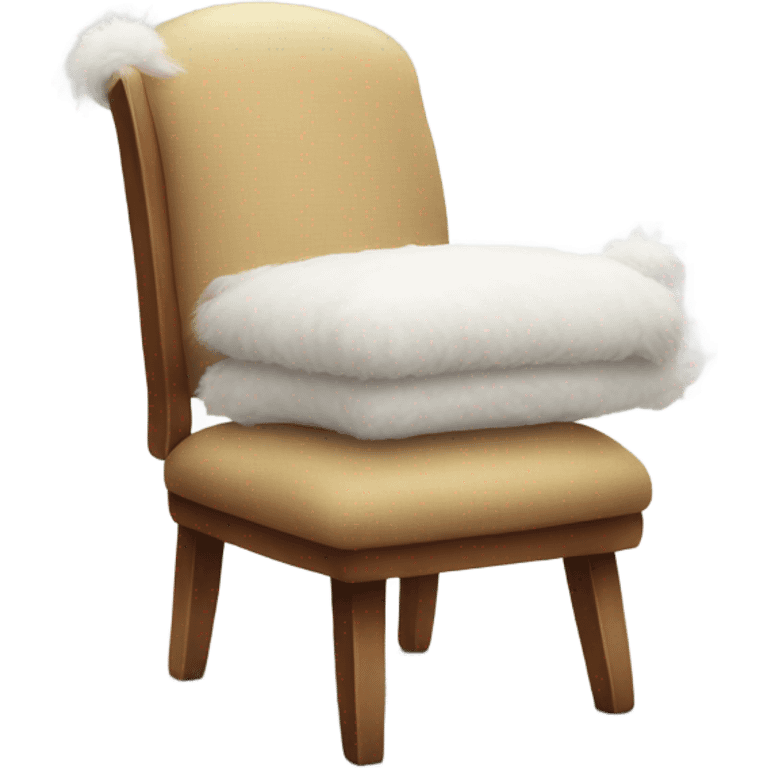 Chair balanced on pillow emoji