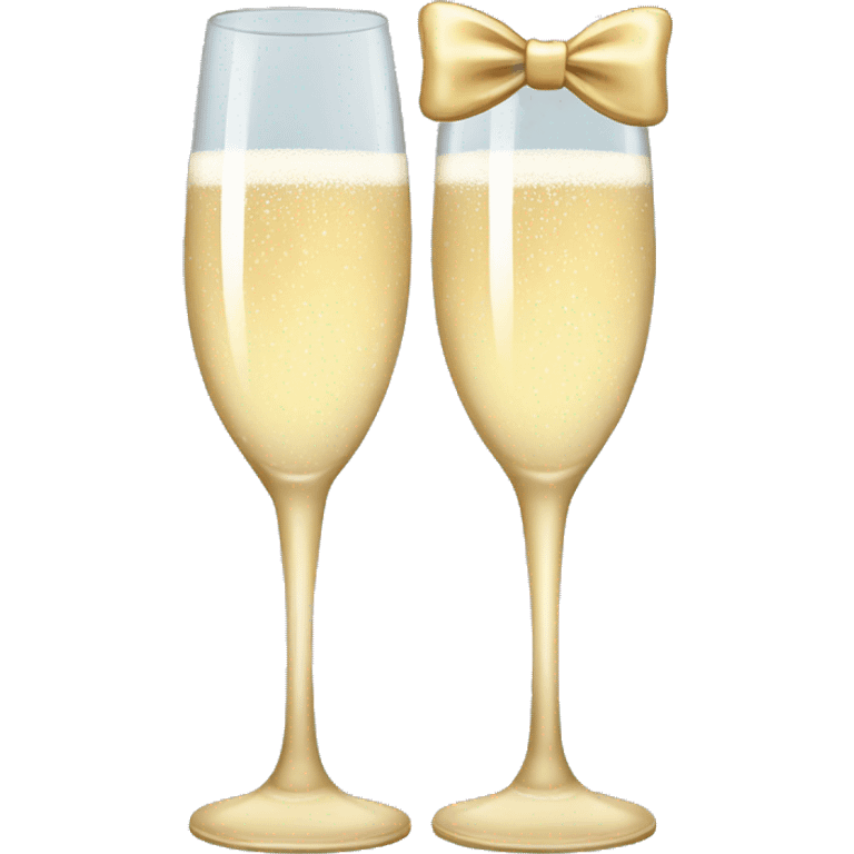 Champagne glass with a bow  emoji