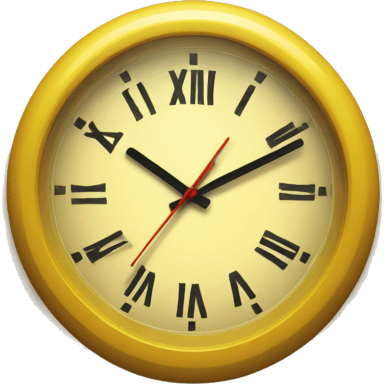 yellow clock  emoji