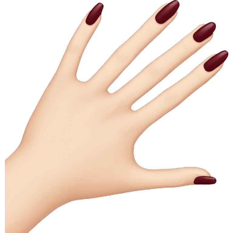 Dark red nails emoji