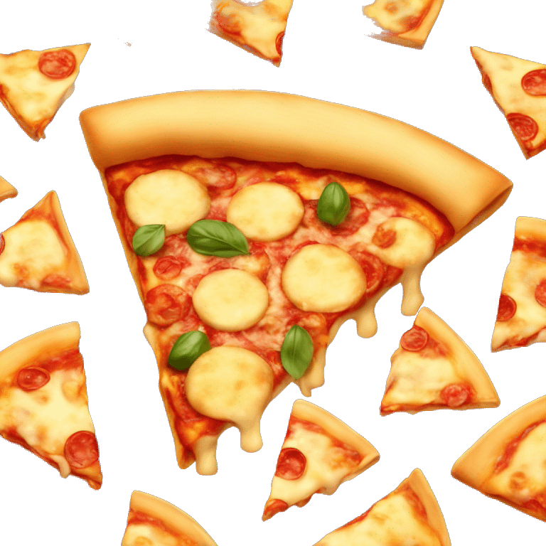 cheesy pizza with garlic crush emoji