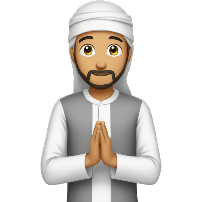 ein muslim who is praying and is in sajda making dua emoji