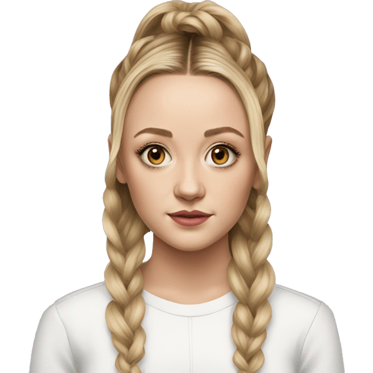 Billie Lourd, teenager hyperreal, photoreal portrait emoji