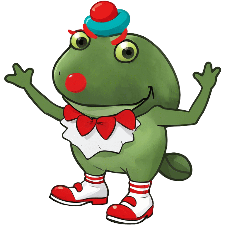 bufo dressed as a clown emoji