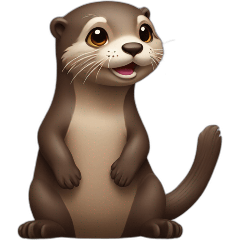 Otter saying happy birthday  emoji