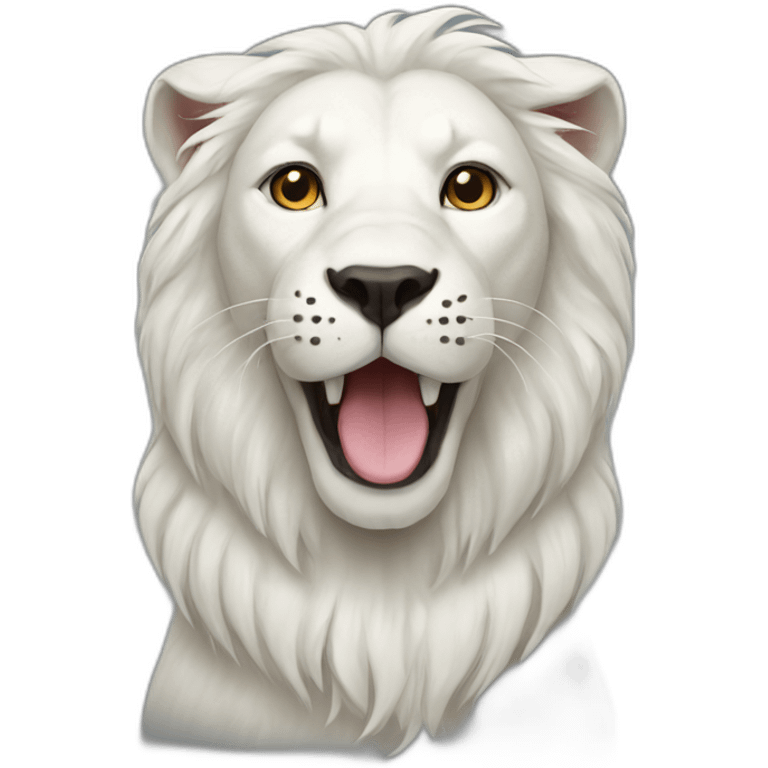 white lion dog emoji