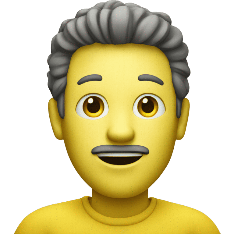 yellow man with raised hand emoji