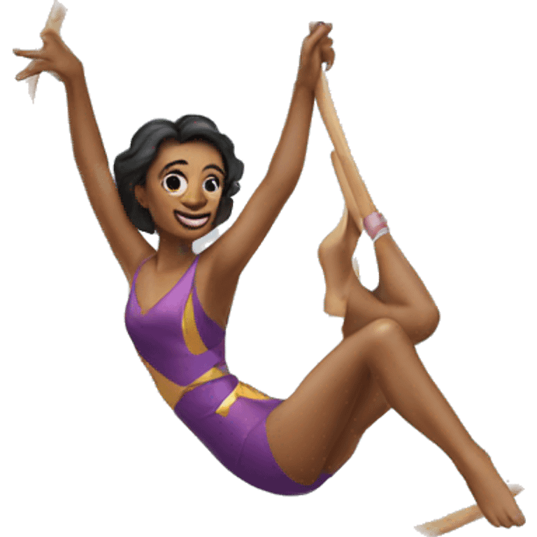 Aerial hoop aerialist emoji