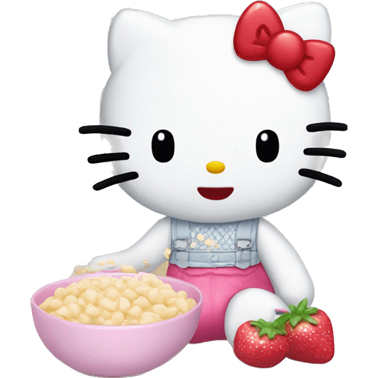 Hello kitty tomando leite emoji