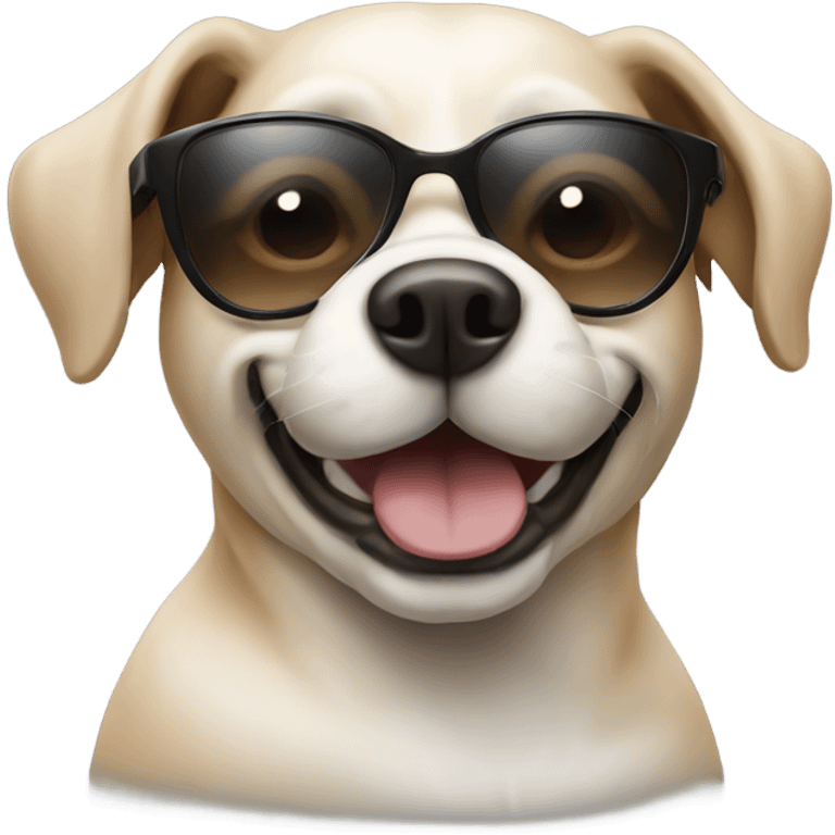 Dog with sunglasses emoji