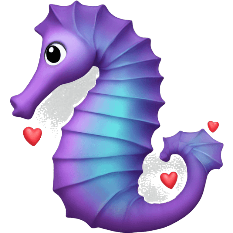 seahorse with hearts emoji