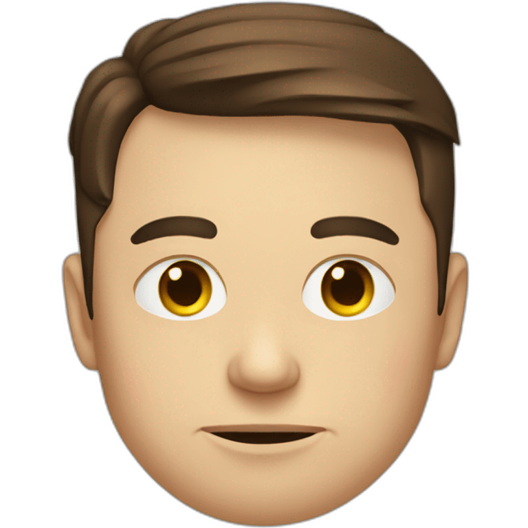 Elon Musk with a sad face emoji