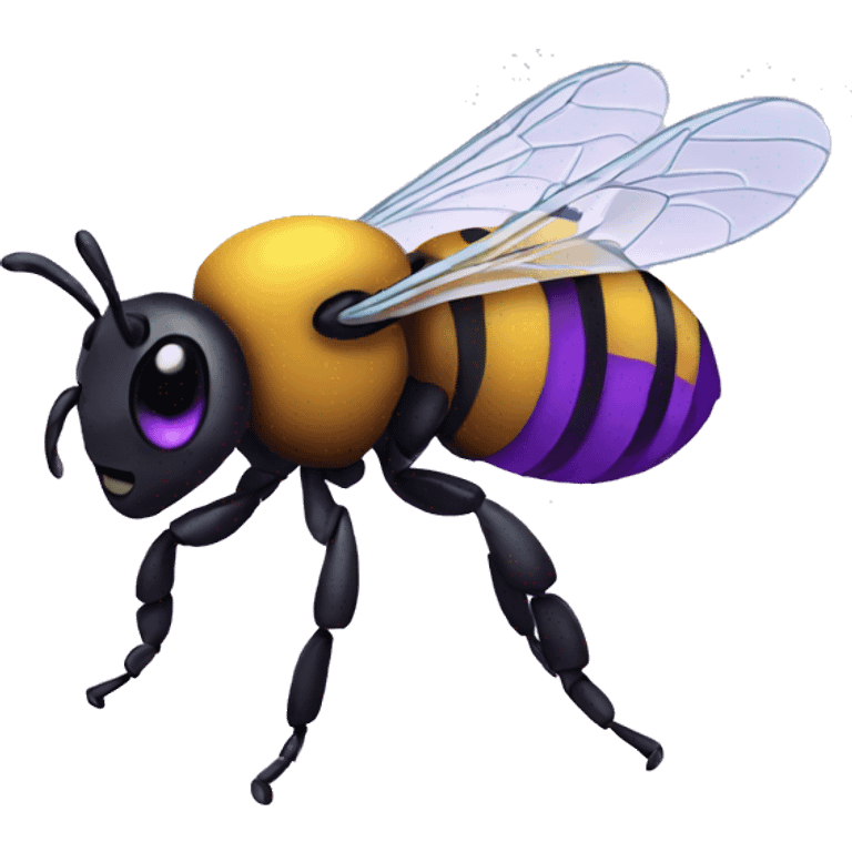 purple bee emoji