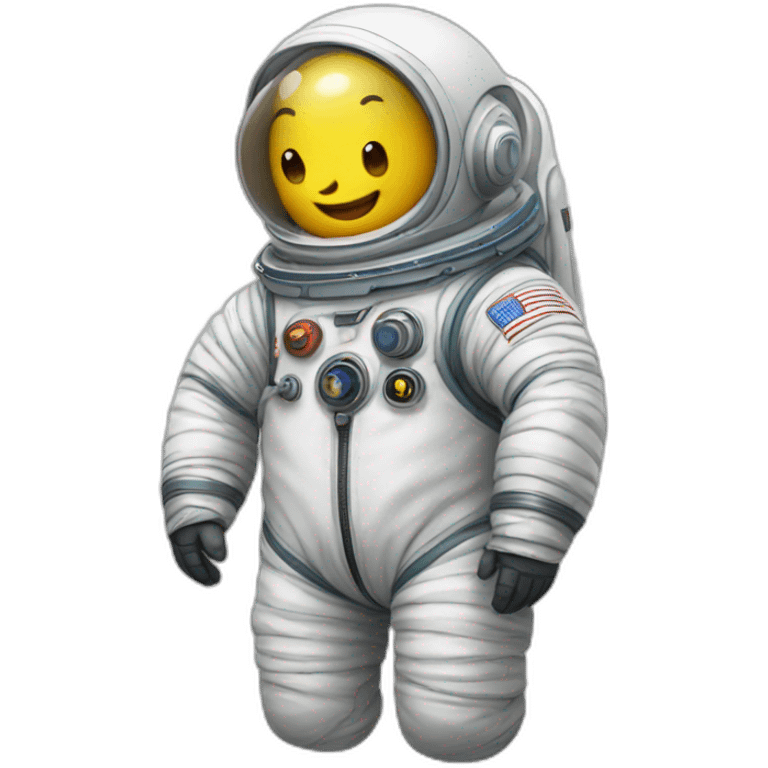 A worm in a spacesuit emoji