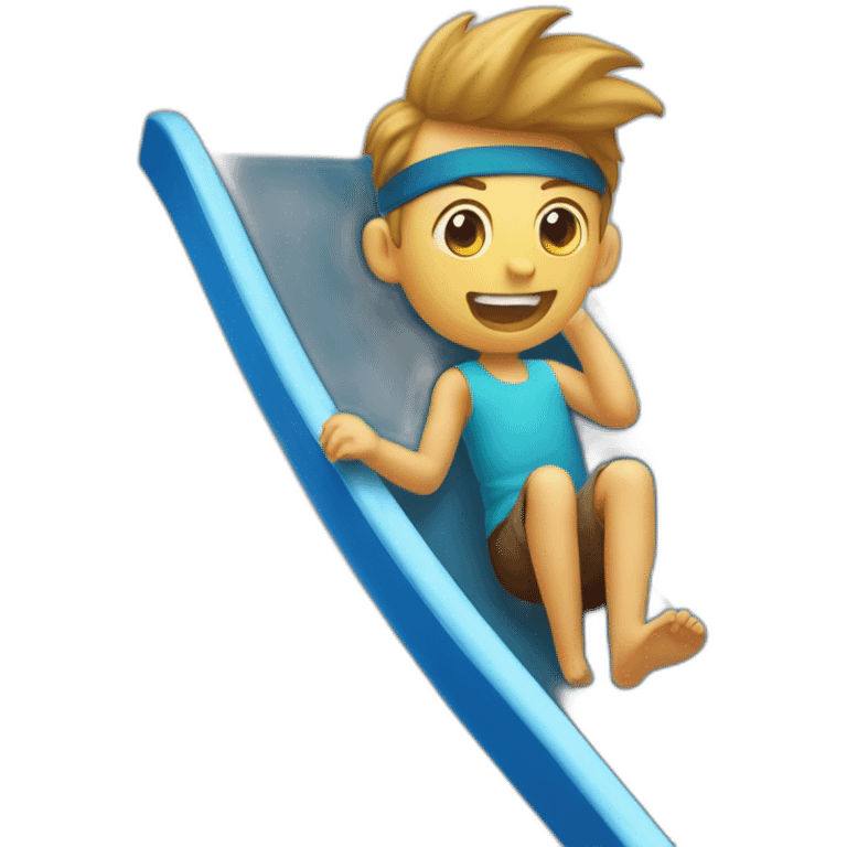 l0uce going down a slide emoji