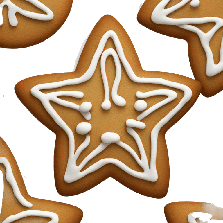 Gingerbread star cookie emoji