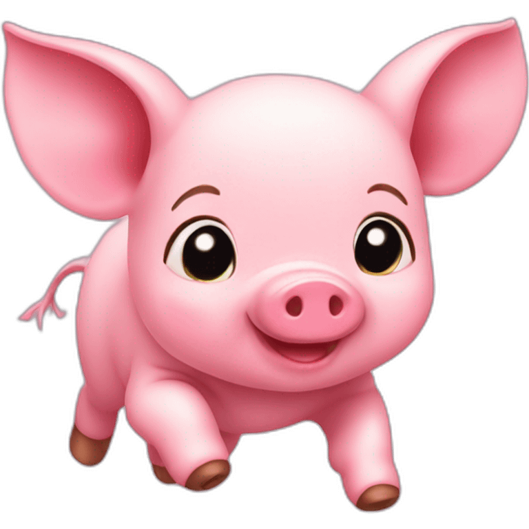 Cute piglet who can fly emoji