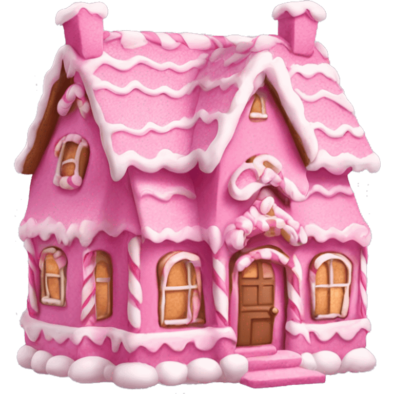 Pink gingerbread house  emoji