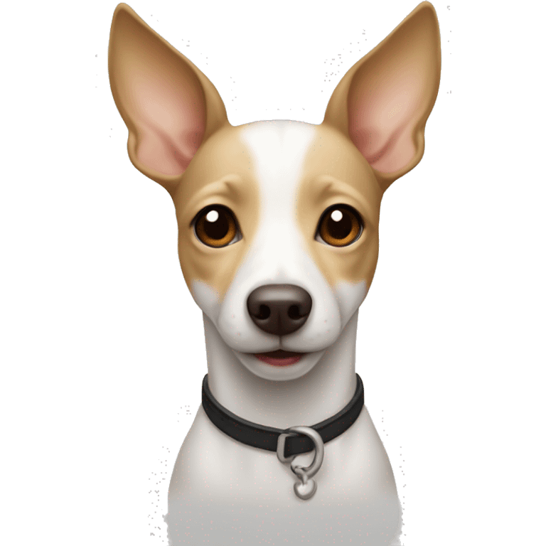 White and beige rat terrier emoji