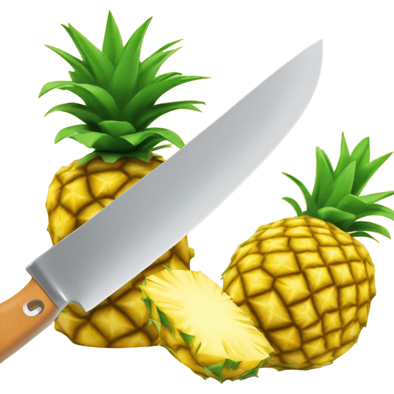 Pineapple with a knife emoji