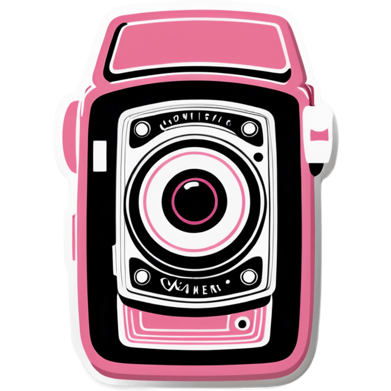 Pink vintage camera emoji