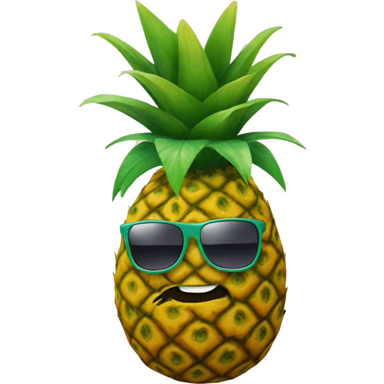 Pineapple with sunglasses emoji