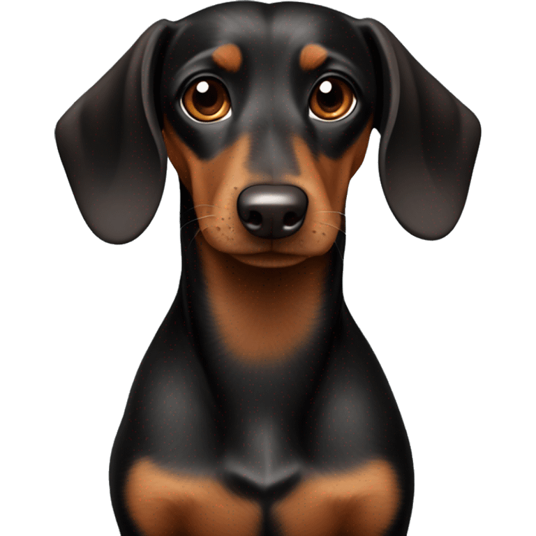 Black and Brown  Dauschund  emoji