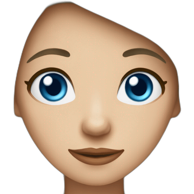 Brunette Female blue eyes tiredChristmas elf emoji