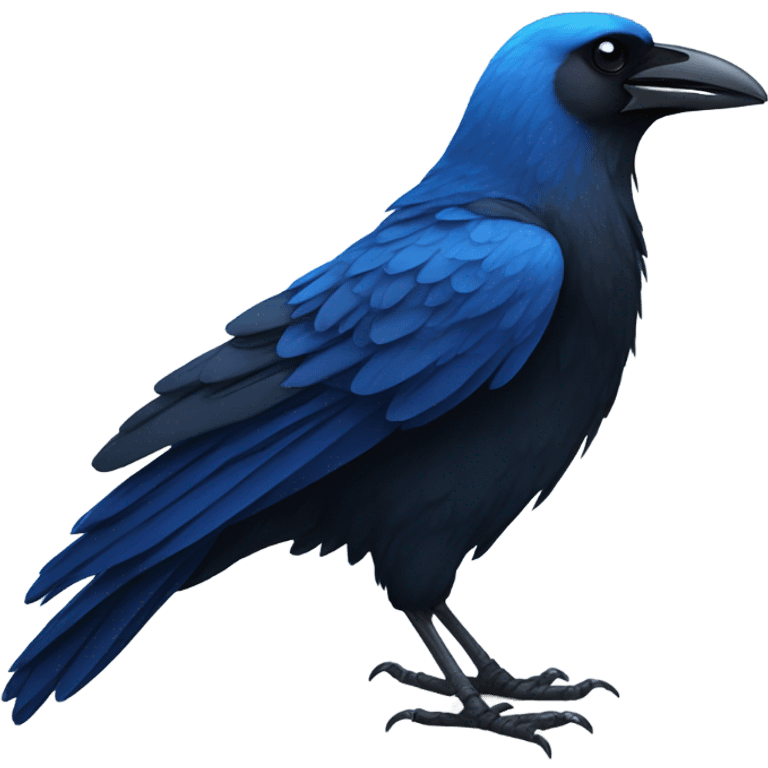 Crow with blue color  emoji