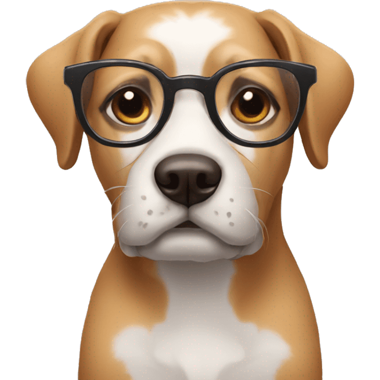 Dog with glasses emoji