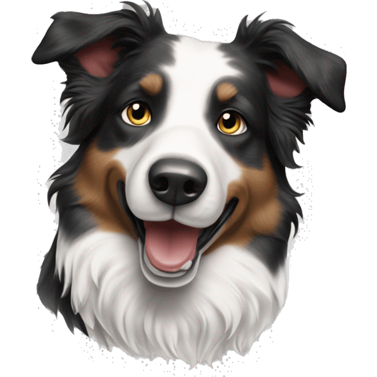 A Merle border collie emoji