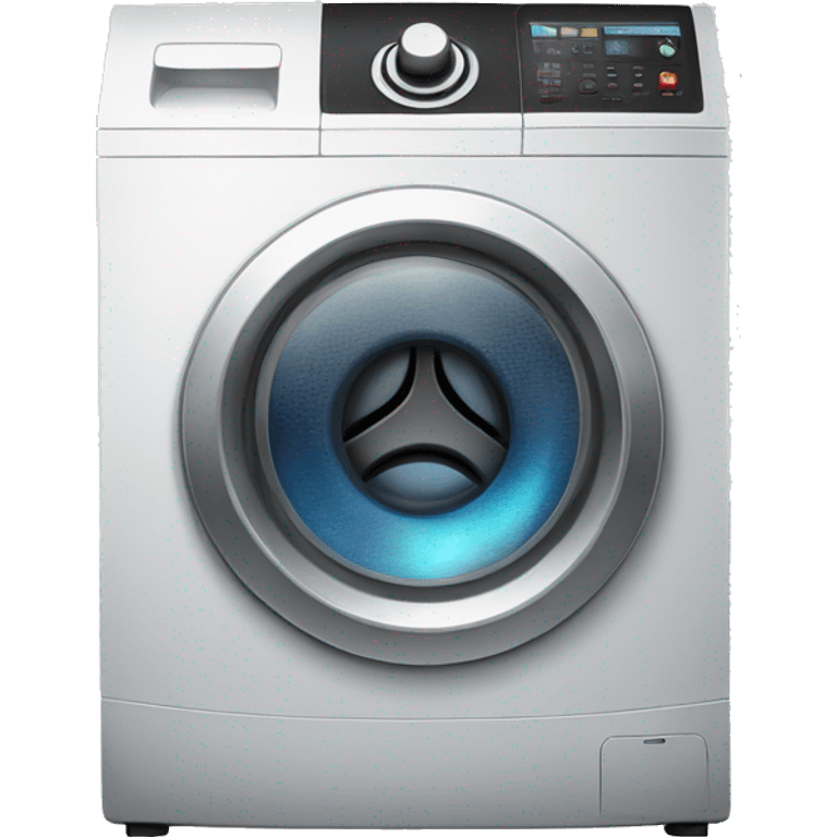 Washing machine with dj headphones on emoji