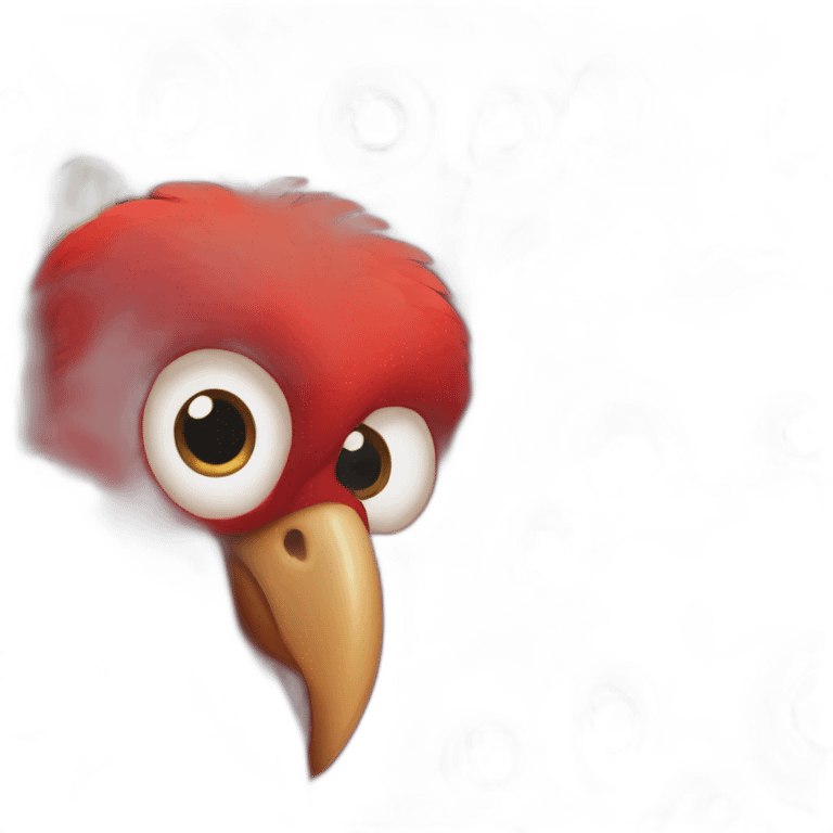 red-parrot-head emoji