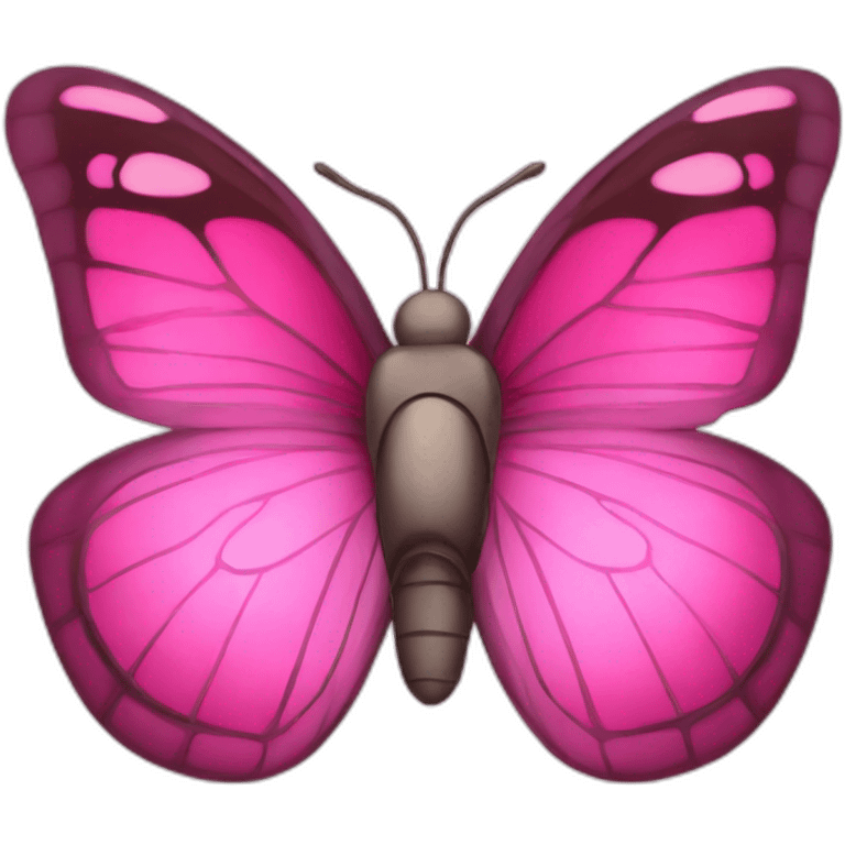 Pink butterfly with goggles emoji