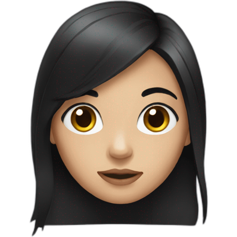 girl with long black hair  emoji