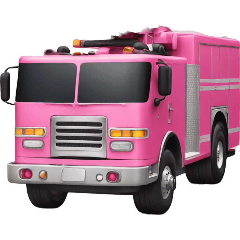 Pink fire truck  emoji