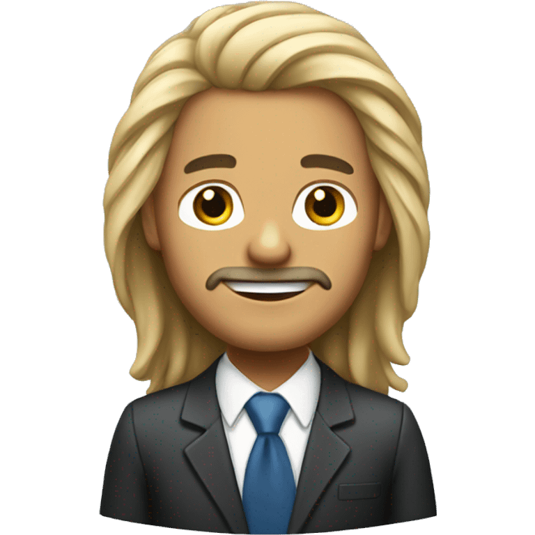 Long haired businessman emoji