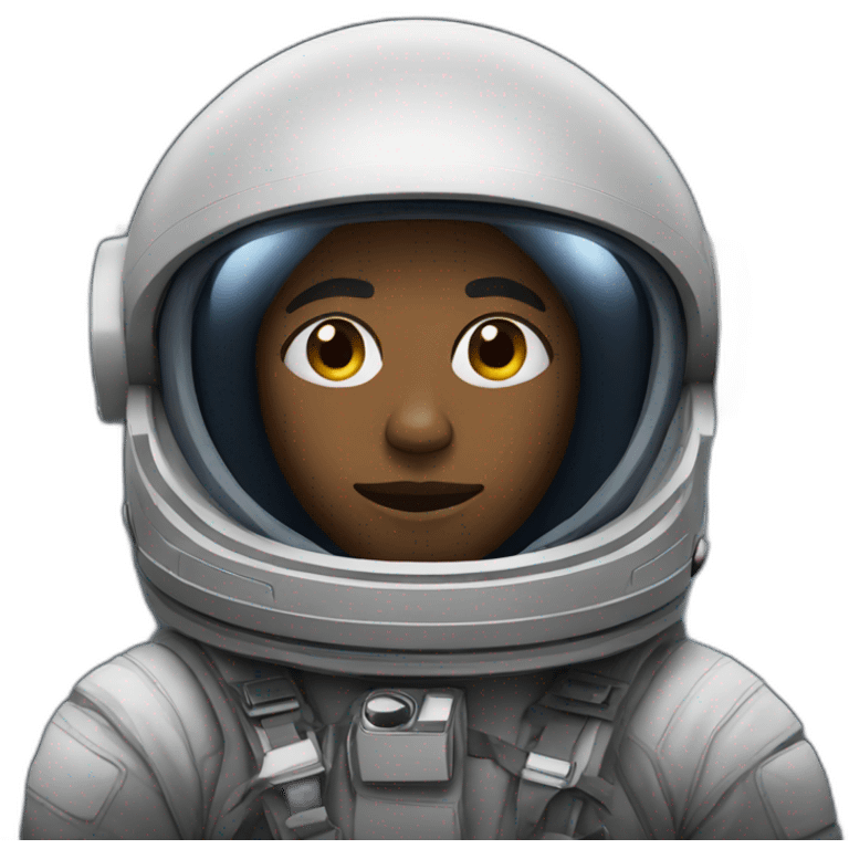 black man in space emoji