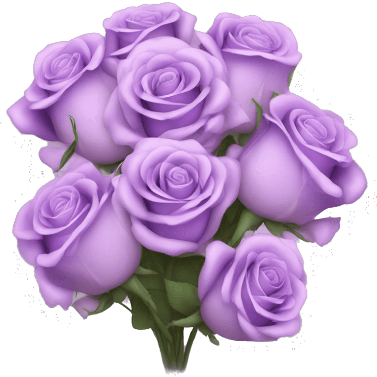 Bouquet of light purple roses ￼ emoji