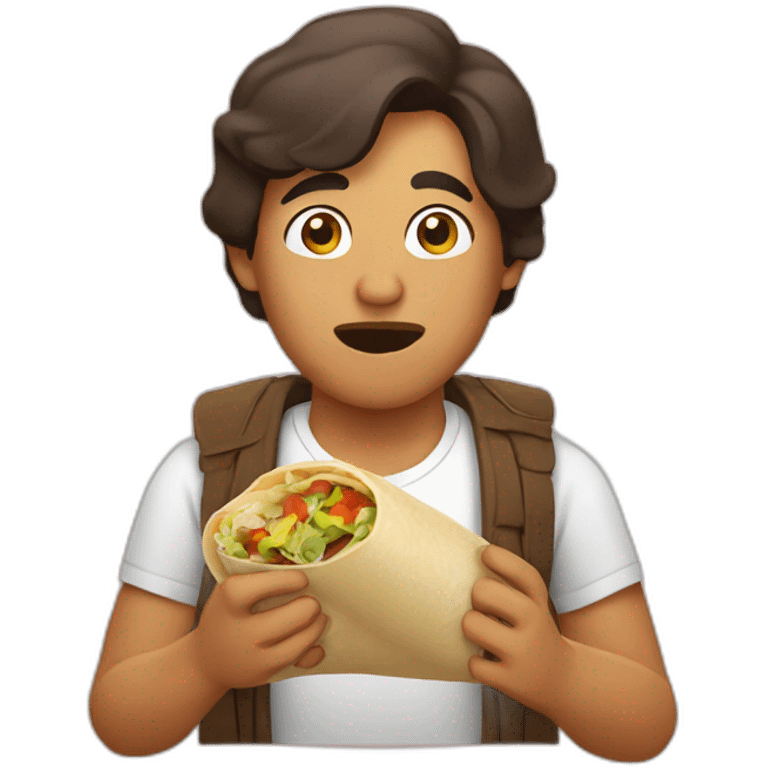 mexican eating a burrito emoji