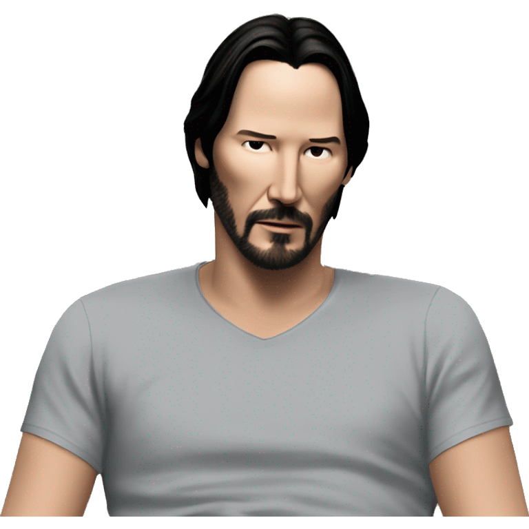 Keanu Reeves laying down emoji