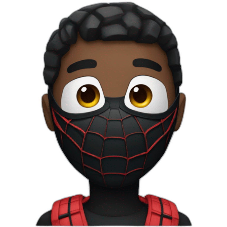 miles morales with  mask emoji